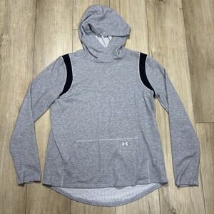 UNDER ARMOUR Infrared Cold Gear Hoodie Fleece Pullover Women's Size M Gray Black